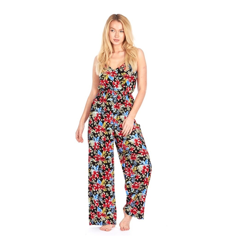 Go Coco Floral V-Neck Jumpsuit